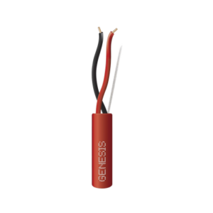 Carrete de Alambre 305 Metros (1000 Pies) / 2 x 16 AWG / Riser / Color Rojo / Tipo FPLR, CL3R, (UL) FT4 / Para Aplicaciones en Sistemas de Detección de Incendio y Sistemas de Evacuación