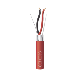 Bobina de 152 Metros (500 Pies) de Alambre / 2 x 16 AWG / Riser / Blindado / Tipo FPLR / Color Rojo / Para Aplicaciones en Sistemas de Detección de Incendio y Sistemas de Evacuación