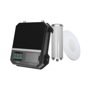 Kit Amplificador Office 200 para 2G, 3G y 4G / Mejora llamadas convencionales y VoLTE / Amplifica señal de TELCEL, AT&T y MOVISTAR / Cubre hasta 400 m² con una antena y hasta 1600 m² con 4 antenas.