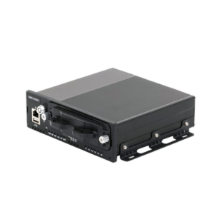 NVR Móvil Vehicular de 8 Canales / 4 PoE + 4 vía Switch / 2 Megapixel / H.265 / GPS + Sensor G / 2 Bahías HDD / RJ45 / Aluminio Industrial