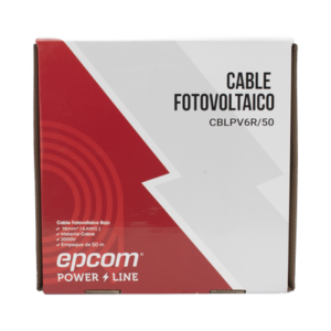 Cable Fotovoltaico Rojo  / 16 mm² ( 6 AWG) / Material COBRE / 2000V / Rollo de 50 m