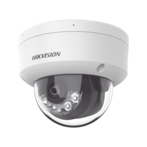[Dual Light] Domo IP 2 Megapixel / Lente 2.8 mm / 30 mts IR + Luz Blanca / Micrófono Integrado / Antivandálico IK08 / ACUSENSE Lite / Exterior IP67 / H.265+/H.264+ / PoE / ONVIF (Profile S/T)