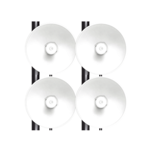 Kit de 4 radios FORCE4625 de alto Desempeño / Wi-Fi 6E / Hasta 1 Gbps / 5925 - 7125 MHz / Antena Integrada 25 dBi