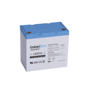 Batería de respaldo 12 V | 55 Ah |  AGM | Especial para Seguridad Electrónica | UPS | Sistemas de Emergencia  | Vida útil 5 años | Terminales T2