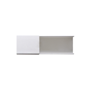 Canaleta blanca sin división, de PVC auto extinguible, 48 x 16 x tramo 2.5m (6101-01260