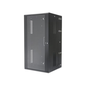 Gabinete PanZone de Montaje en Pared, de 19in, Puerta con Ventana de Seguridad, 26 UR, 635mm de Profundidad, Color Negro