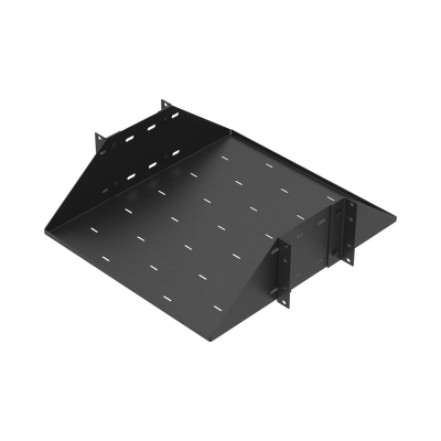Charola para Soportar Equipos en Rack de 19", Profundidad Ajustable hasta 484 mm. 150 Kg de Carga, Compatible con Racks de Doble Perforación, 3U