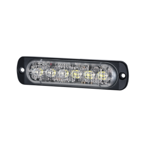 Luz Auxiliar de 12 LED, Rojo/Azul, Lente Transparente, SAE
