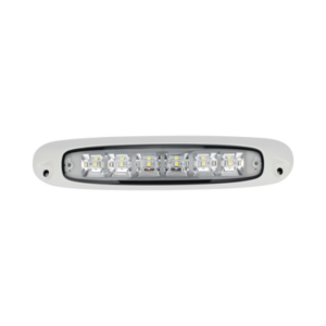 Luz Auxiliar de Escena de 6 LED, Blanco, Lente Transparente, Bisel Blanco