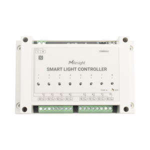 Controlador Inteligente de Iluminación LoRaWAN / 8 Circuitos / Medición de Energía / D2D Sin Gateway / Programación Automática