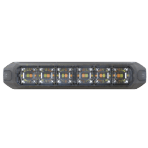 Luz Auxiliar Moldeable de 12 LED, Rojo / Azul, Lente Transparente, SAE