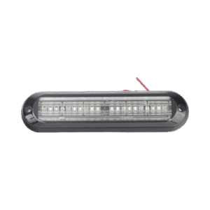 Luz Auxiliar Ultra Brillante  IP67 de 18 LEDs, Color Rojo/Azul/Ambar, con mica transparente y bisel negro