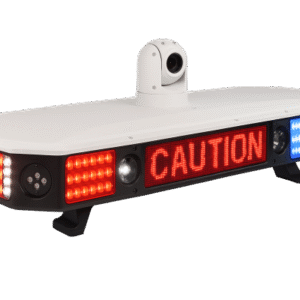 Sistema Inteligente de Luces de Policía PL100 / 8 Cámaras HD AI / Reconocimiento Facial y Placas / 4G/5G / Sirena 100W / Pantalla LED / Cumple GB 13954-2009