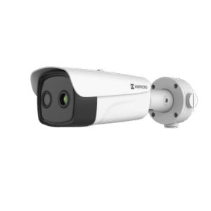 (HIKMICRO) Bala IP Bi-Espectral / Térmica (388 X 288 / 35 mm) + Óptica (4 MP / 12.4 mm) / IA GUANLAN / Rango: -20°C a 150°C / 8°C Tolerancia / Detección de Fuego y Humo / Alarma Visual y Audible / Dual Light / PoE / Antico