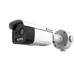 (HIKMICRO) Cámara Bala IP Bi-Espectral  / Térmica (256 X 192 / 3.6 mm) + Óptica (5 MP / 4.3 mm) / GUANLAN AI / Detección Térmica de Incendios y Humos / Medición de Temperatura -20°