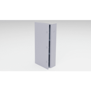 Gabinete para instalación de 3 Baterías , Fabricado en Lámina Galvanizada, Accesorios para poste (No incluidos)