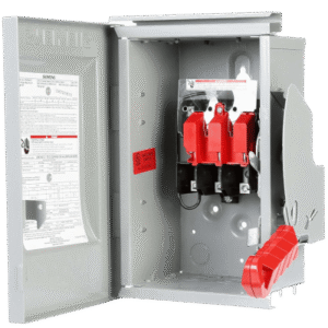 Interruptor de Seguridad HNF364R, 600Vca, 3 polos, 200 Amp, sin portafusibles, Nema 3R.