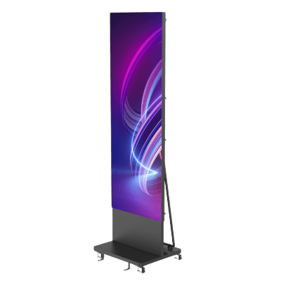 Poster LED de Piso / Pixel Pitch 1.8 mm / Modular (Puede Crecer con Mas Posters) / Case para Transporte / Uso en Interior / Calidad de Video Destacada