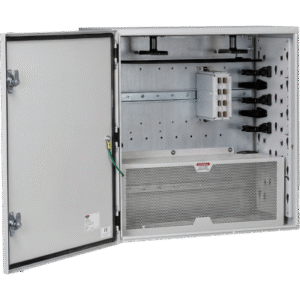 Gabinete de Zona de Instalación en Pared, Uso Industrial con Clasificación UL tipo IP66 y 4/12/4X, de 610 x 295 x 610 mm, de Acero, Color Gris