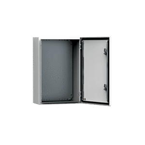 Gabinete de Uso Exterior MAS 250 x 200 x 155 mm (9.84 x 7.87 x 6.10 in) / NEMA 4/12/13 / IP66 / IK10 / Acero Dulce 1.5 mm / Platina de Montaje Incluida / Color Gris Claro