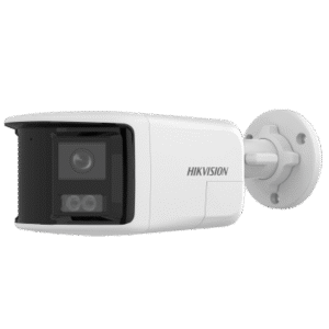[PROTECCIÓN ACTIVA] Bala IP 6 Megapixel / 2 Lentes de Lente 2.8 mm (Imagen Panorámica 180°) / 30 mts IR / Exterior IP67 / Luz Intermitente y Alerta de Audio / Audio Bidireccional / ACUSENSE / WDR 120 dB / Micro SD