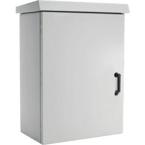 Gabinete Para Exterior OSP ComLine de 18 UR, 600 mm de Ancho, 500 mm de Profundidad De Aluminio, Color Gris Claro Con Protección NEMA 4/12/4X/3/3R; IP66