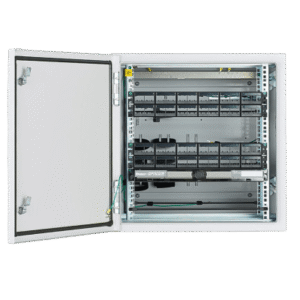 Gabinete Industrial Preconfigurado de Montaje en Pared, Fabricado en Acero Bajo en Carbono, Protección NEMA 4/4X/12 IP66, de 12 UR, Color Gris
