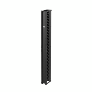 Organizador Vertical CableTek, Sencillo (Solo Frontal), Para Rack Abierto de 45 Unidades, 6 in de Ancho, Color Negro