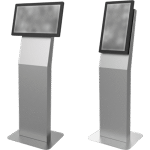 Kiosco para Pantalla Indoor / Orientación Dual / 15" a 32" / VESA 100x100 a 200x200 / Base Rectangular / Gestión de Cables