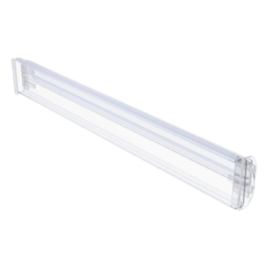 Riel Guía para Etiqueta Electrónica / Policarbonato Transparente / 37 mm x 14 mm x 1 m (3.3 ft) / Ángulo Ajustable / Compatible 1.54' a 2.9'