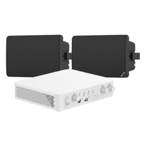 Kit de Audio IP / Amplificador 80W / 2 Altavoces de Pared / 2 Zonas 40W / Bluetooth / 70V/100V