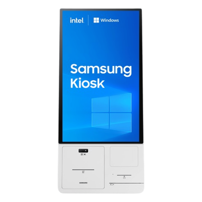 Kiosco Interactivo / 24" Full HD / Touch Antibacterial / Windows IoT / Intel Core i3 / Wi-Fi / Dockable con Impresora Térmica
