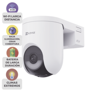 Cámara IP PT / 2K+ 4 Megapixel / Wi-Fi 6 + 4G LTE / Batería 5200 mAh / IP65 / IR 15 m (49.2 ft) / PTZ 340° Pan / 80° Tilt