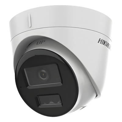 Cámara Turret IP / 2 Megapixel / Dual Light IR 30 m (98.4 ft) + Luz Blanca 20 m (65.6 ft) / Lente 2.8 mm / 103° / Audio Integrado / IP67 / PoE
